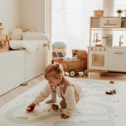 Play&Go Tapis de Jeux Réversible TILOO - Village & Terrazzo