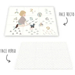 Play&Go Tapis de Jeux Réversible TILOO - Numbers & Dots