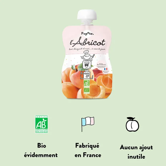 Popote Gourde Repas Bio Abricot - 120 g