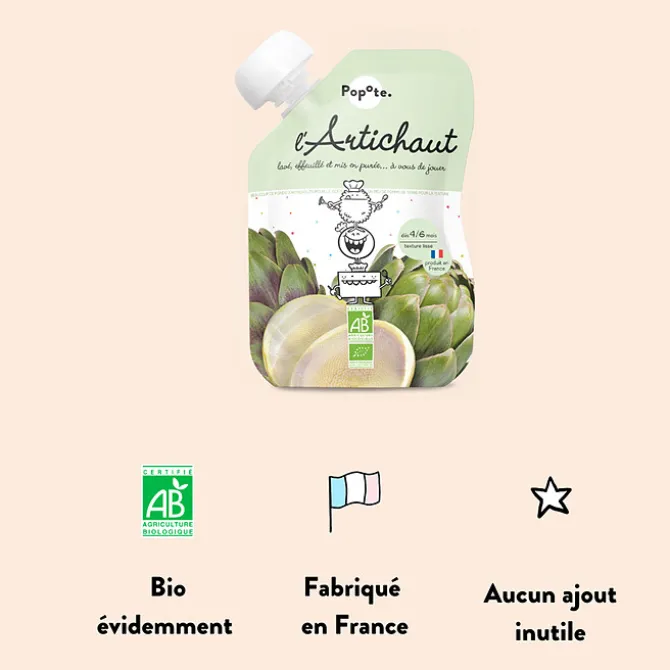 Popote Gourde Repas Bio Artichaut - 120 g