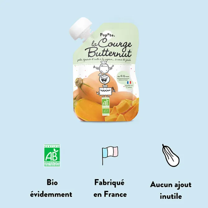 Popote Gourde Repas Bio Courge Butternut - 120 g