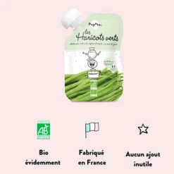 Popote Gourde Repas Bio Haricots Verts - 120 g