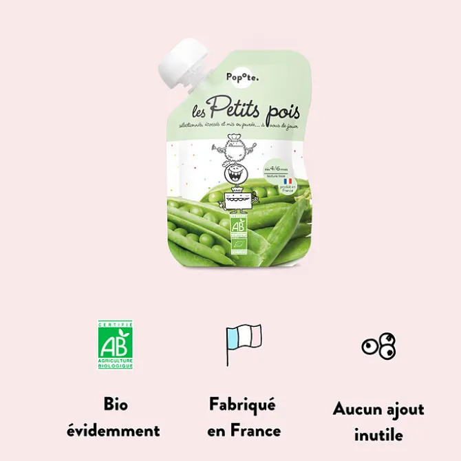 Popote Gourde Repas Bio Petits Pois - 120 g