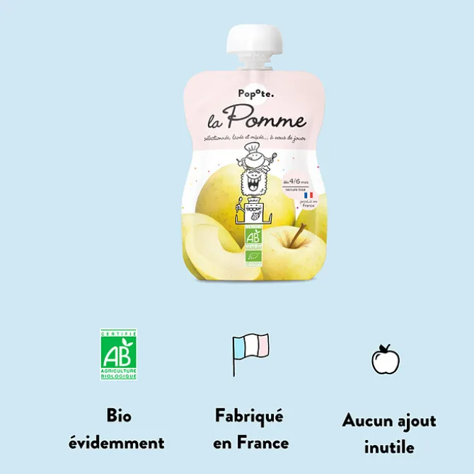 Popote Gourde Repas Bio Pomme - 120 g