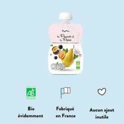 Popote Gourde Repas Bio Prunes et Poire - 120 g