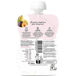 Popote Gourde Repas Bio Prunes et Poire - 120 g