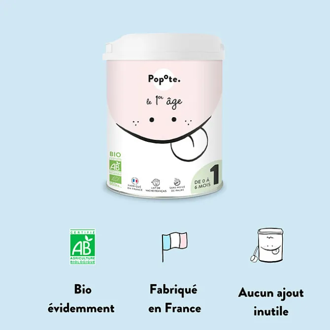 Popote Lait 1er Âge Bio - 800 g