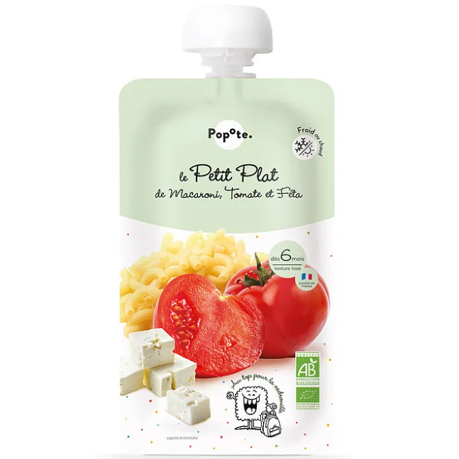 Popote Le Petit Plat Macaroni, Tomate et Féta - 80 g