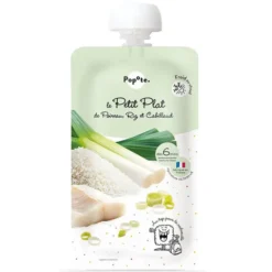 Popote Le Petit Plat Poireau Riz et Cabillaud - 180 g