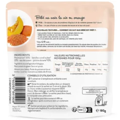 Popote Les Moulinés Potimarron et Lentilles - 180 g