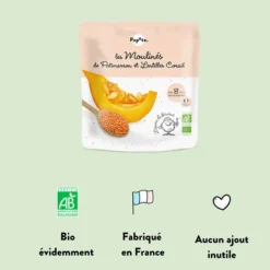 Popote Les Moulinés Potimarron et Lentilles - 180 g