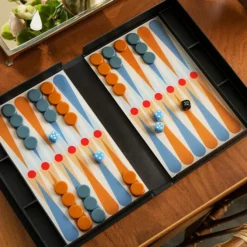 Printworks Jeu de Plateau Art of Backgammon Anthracite - Classic