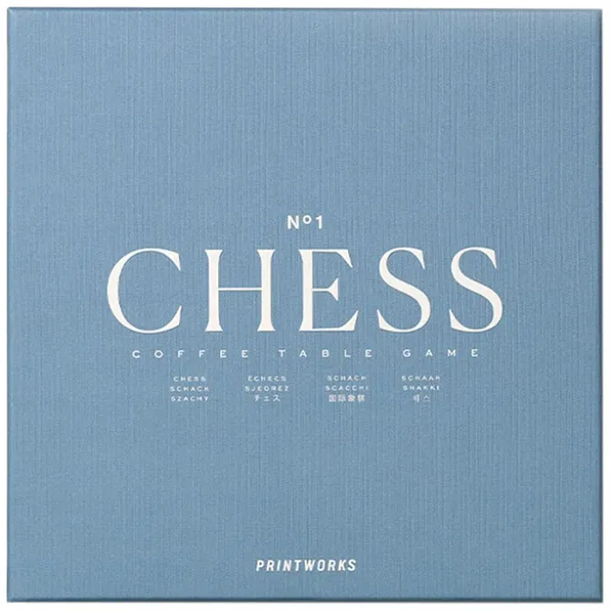 Printworks Jeu de Plateau Echecs - Classic Dusty Blue