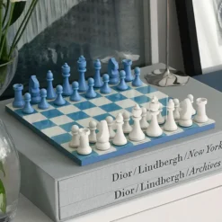 Printworks Jeu de Plateau Echecs - Classic Dusty Blue