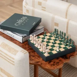 Printworks Jeu de Plateau Echecs - Classic Vert