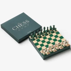 Printworks Jeu de Plateau Echecs - Classic Vert
