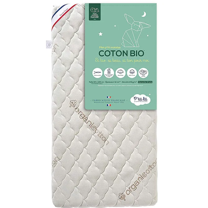 P'tit Lit Matelas Mon P'tit Matelas Coton Bio - 60 x 120 cm