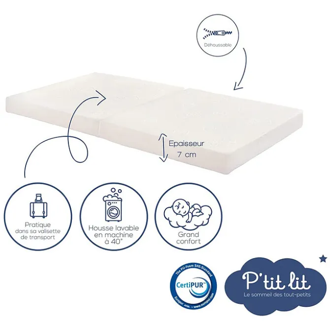 P'tit Lit Matelas Mon P'tit Matelas Nomade Premium - 60 x 120 cm