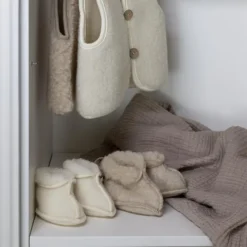 Quax Chaussons Mini Merino Crème - 0/3 Mois