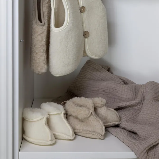Quax Chaussons Mini Merino Crème - 0/3 Mois