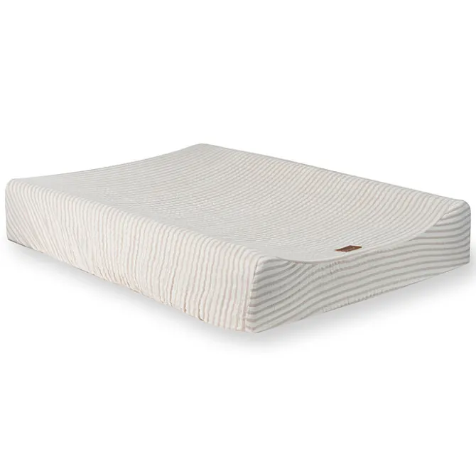 Quax Housse Matelas à Langer Natural - Stripes