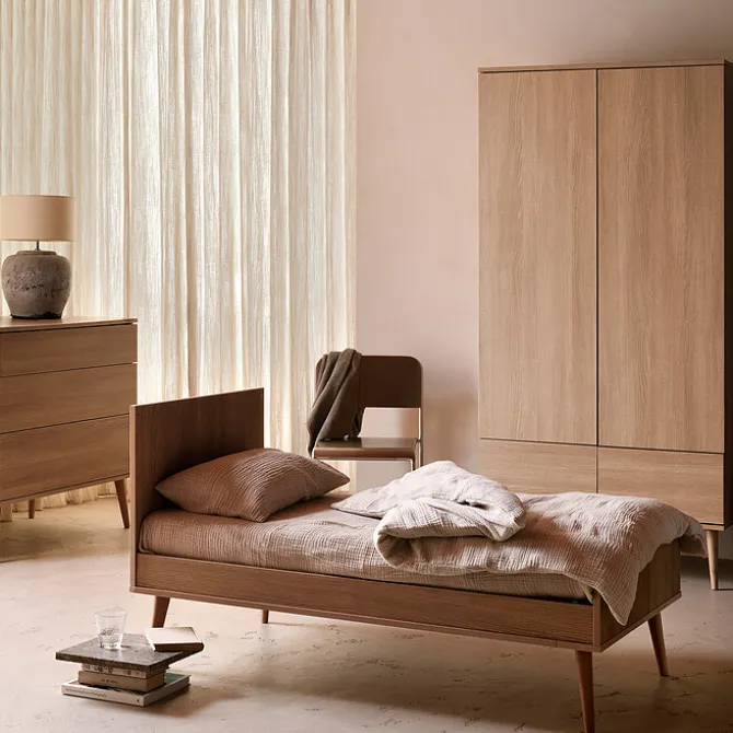 Quax Lit Bébé Evolutif Flow Honey Ash - 70 x 140 cm