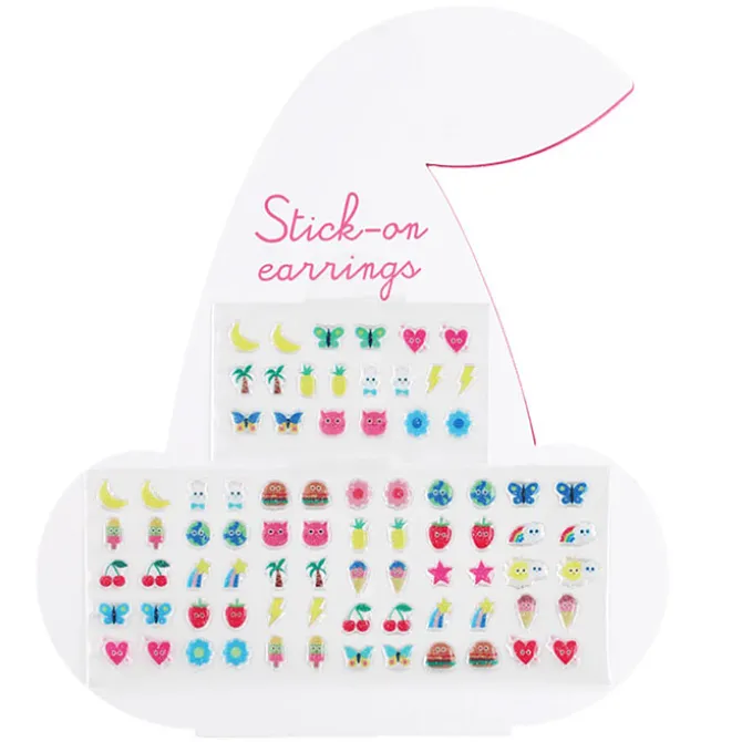 Rex London Boucles d'Oreilles Autocollantes - Cerise