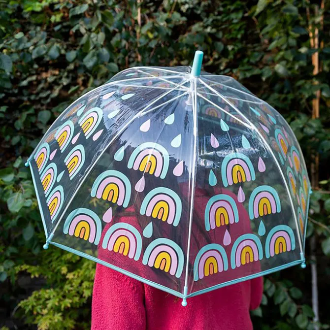 Rex London Parapluie Transparent - Rainbow