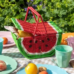 Rex London Petit Panier de Fruits pour Pique-nique - Pastèque