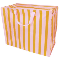 Rex London Sac de Rangement Jumbo - Rayures Roses et Oranges