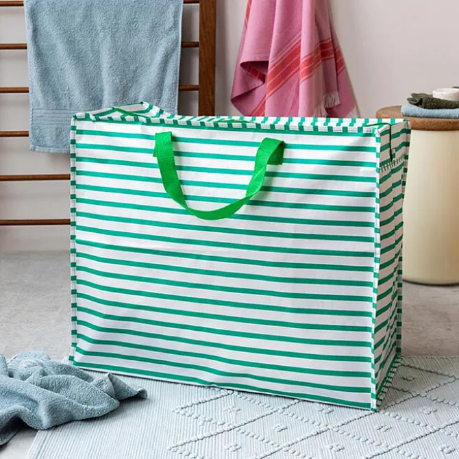 Rex London Sac de Rangement Jumbo - Rayures Vertes
