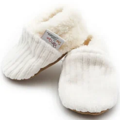Rien que des bêtises Chaussons Velours Ecru - 22/23