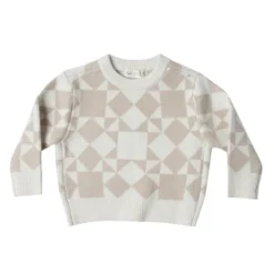 Rylee + Cru Pullover Jacquard Ivoire - 18/24 Mois