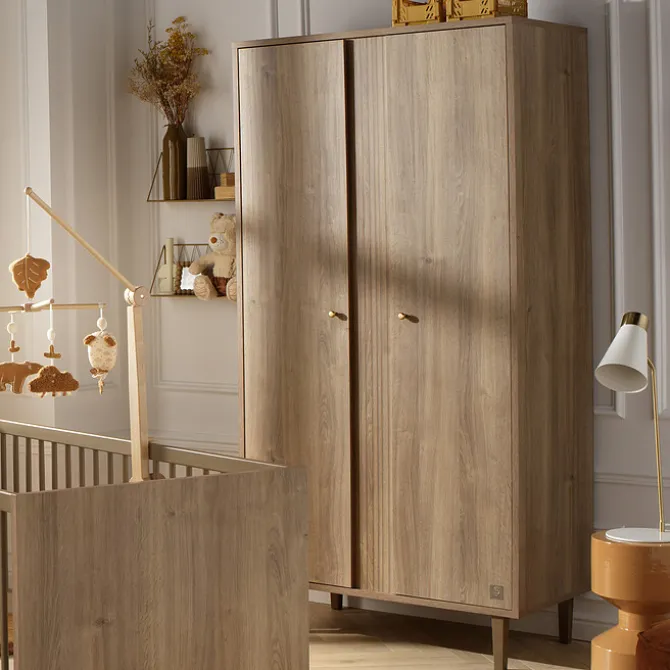 Sauthon Armoire 2 Portes Mokka - Chêne Mokka