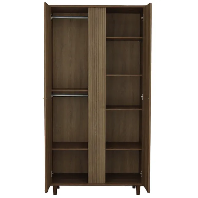 Sauthon Armoire 2 Portes Mokka - Chêne Mokka