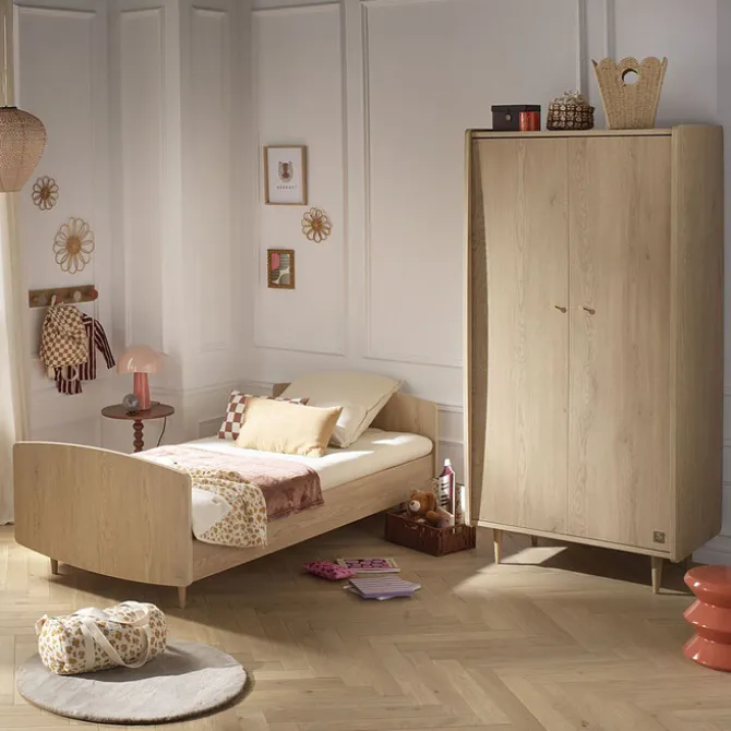 Sauthon Armoire 2 Portes My Love - Chêne Vintage
