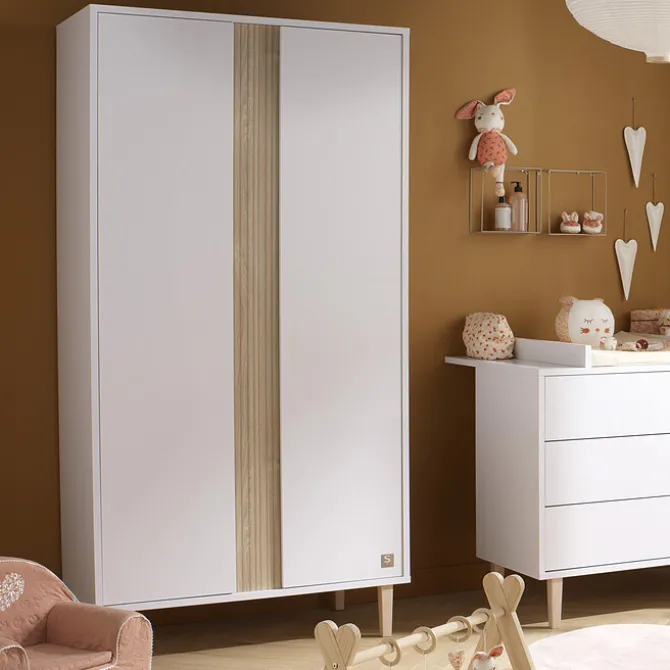Sauthon Armoire 2 Portes Paloma - Blanc Neige