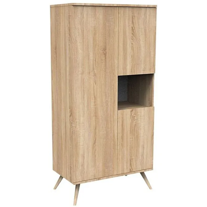 Sauthon Armoire 3 Portes Seventies - Chêne Doré