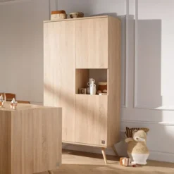 Sauthon Armoire 3 Portes Seventies - Chêne Doré