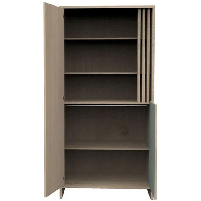 Sauthon Armoire 2 Portes Tokyo - Chêne Suave et Sauge