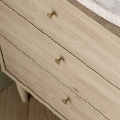 Sauthon Commode et Plan à Langer Ilot Bébé - Chêne Suave