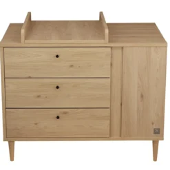 Sauthon Commode et Plan à Langer Ilot Bébé - Chêne Suave