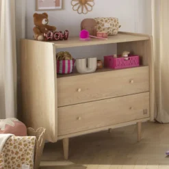 Sauthon Commode et Plan à Langer My Love - Chêne Vintage