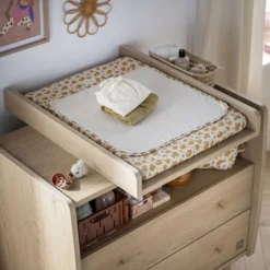 Sauthon Commode et Plan à Langer My Love - Chêne Vintage