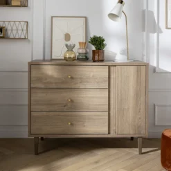 Sauthon Commode et Plan à Langer Mokka - Chêne Mokka