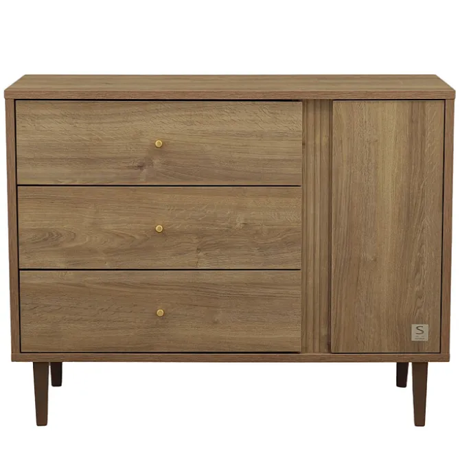 Sauthon Commode et Plan à Langer Mokka - Chêne Mokka