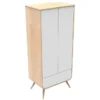 Sauthon Original Armoire 2 Portes Galopin Bambin - Bois et Blanc - Pieds Bois