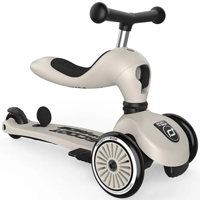 Scoot & Ride Porteur Trottinette Evolutif Highwaykick 1 Push and Go - Ash