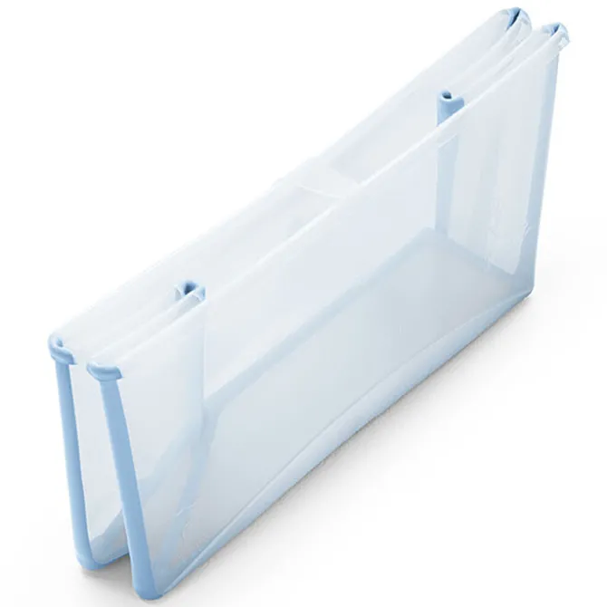 Stokke Baignoire Pliable Flexi Bath et Transat de Bain Flexi Bath - Bleu Océan