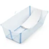 Stokke Baignoire Pliable Flexi Bath X-Large et Transat de Bain Flexi Bath - Bleu Océan